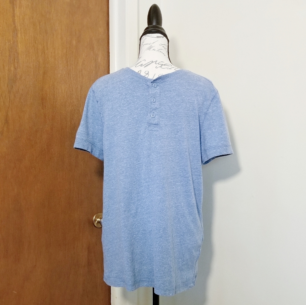 Mens SONOMA Blue  Button Up T-shirt